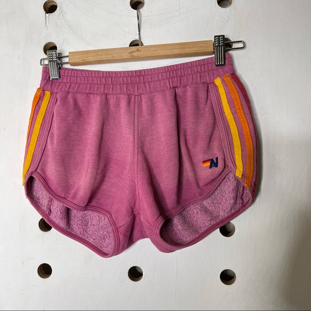 Aviator Nation Fleece Pink Jogger Shorts